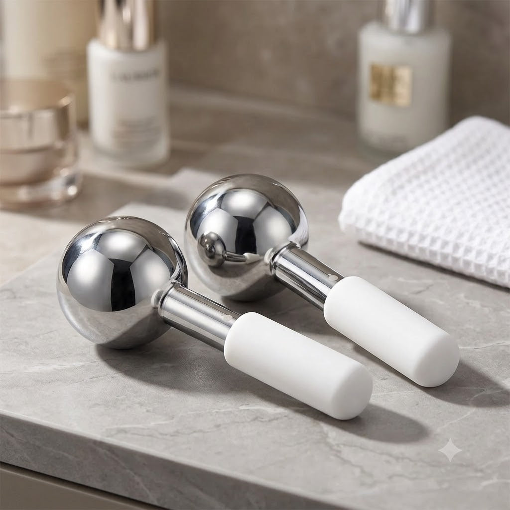 Cryo Facial Roller - Cooling Ice Massage Tool for De-Puffing & Tightening